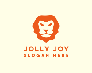 Orange Wild Lion logo design