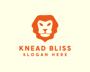 Orange Wild Lion logo design