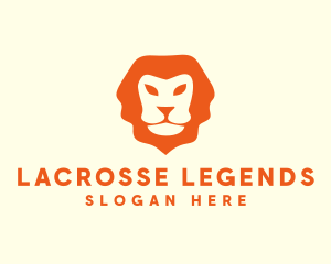 Orange Wild Lion logo design