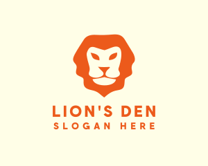 Lion - Orange Wild Lion logo design