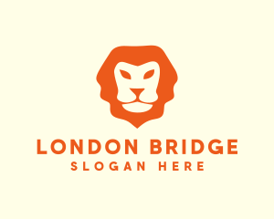 Orange Wild Lion logo design