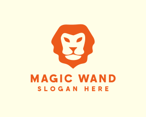 Orange Wild Lion logo design