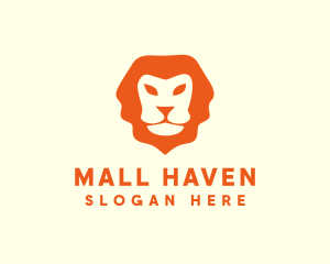 Orange Wild Lion logo design