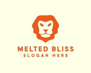 Orange Wild Lion logo design