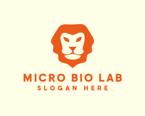 Orange Wild Lion logo design