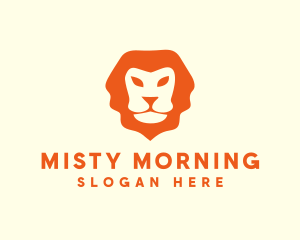 Orange Wild Lion logo design