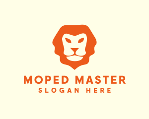 Orange Wild Lion logo design