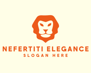 Orange Wild Lion logo design