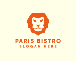 Orange Wild Lion logo design