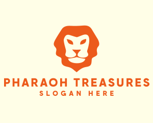 Orange Wild Lion logo design