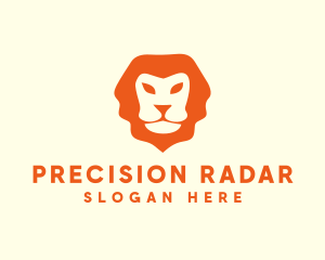 Orange Wild Lion logo design