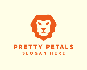 Orange Wild Lion logo design