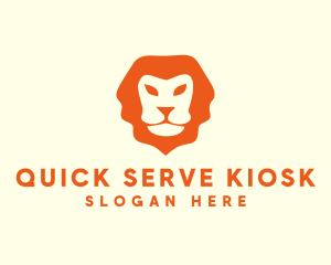 Orange Wild Lion logo design