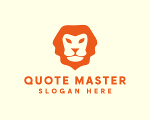 Orange Wild Lion logo design