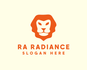 Orange Wild Lion logo design