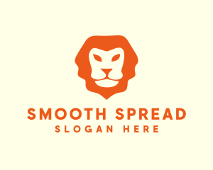 Orange Wild Lion logo design