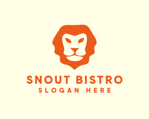 Snout - Orange Wild Lion logo design