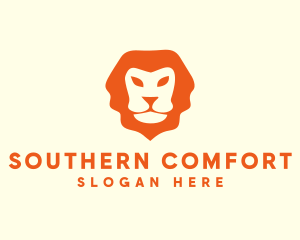 Orange Wild Lion logo design