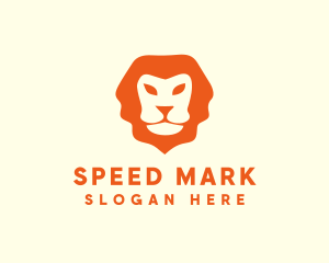 Orange Wild Lion logo design