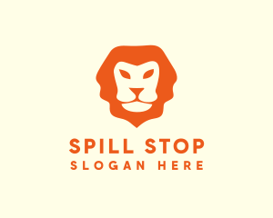 Orange Wild Lion logo design