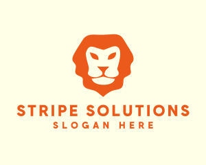 Orange Wild Lion logo design