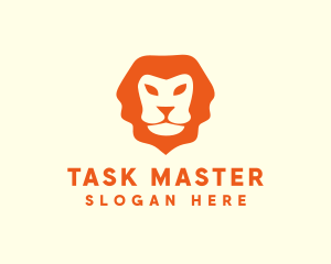 Orange Wild Lion logo design