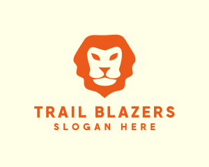 Orange Wild Lion logo design