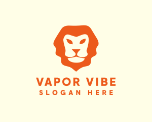 Orange Wild Lion logo design