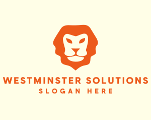 Orange Wild Lion logo design