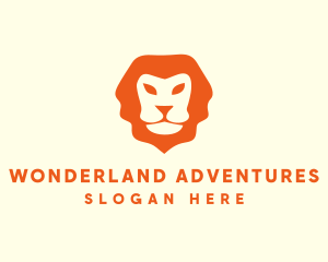 Orange Wild Lion logo design