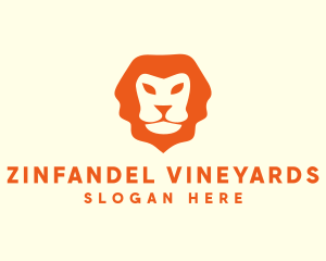 Orange Wild Lion logo design