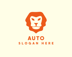 Orange Wild Lion logo design