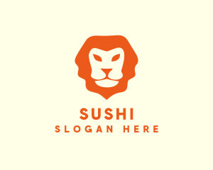 Orange Wild Lion logo design