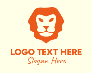 Lioness - Orange Wild Lion logo design