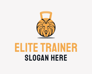 Lion Fitness Weights logo design