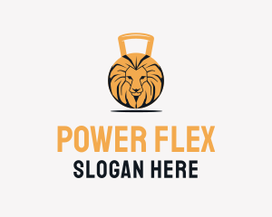 Muscles - Lion Fitness Weights logo design