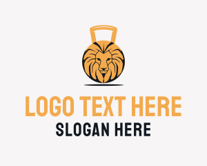 Trainer - Lion Fitness Weights logo design