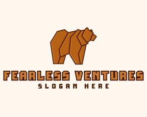 Brave - Bear Hunting Animal logo design