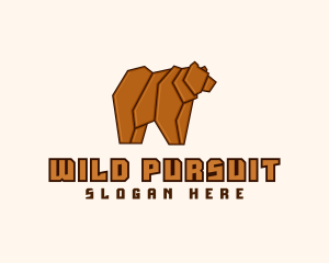 Hunting - Bear Hunting Animal logo design