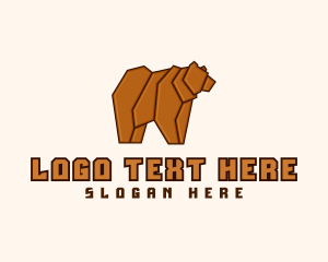 Bear Hunting Animal Logo