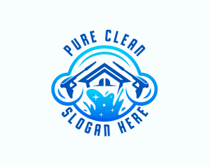 Pressure Washer Cleaning logo design