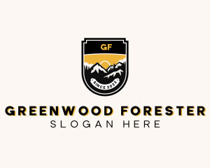 Forest Mountain Peak logo design