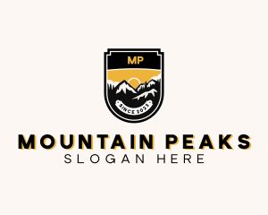 Forest Mountain Peak logo design