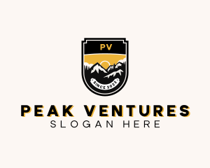 Forest Mountain Peak logo design