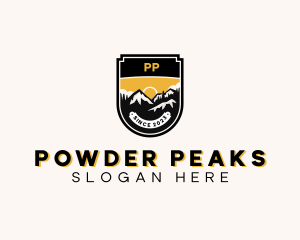 Forest Mountain Peak logo design