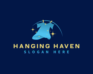 Hanging - Shirt Hanging Laundry logo design