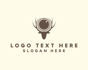 Moose - Deer Antler Lens logo design