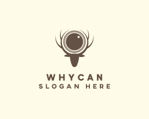 Hunt - Deer Antler Lens logo design