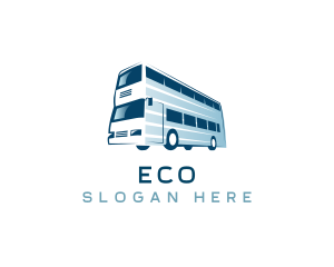 Double Decker Bus Transport Logo