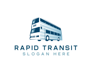 Double Decker Bus Transport logo design